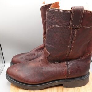 Justin Work Boot Mens Size 13 D 4761 Briar Pitstop Brown Leather Flaws